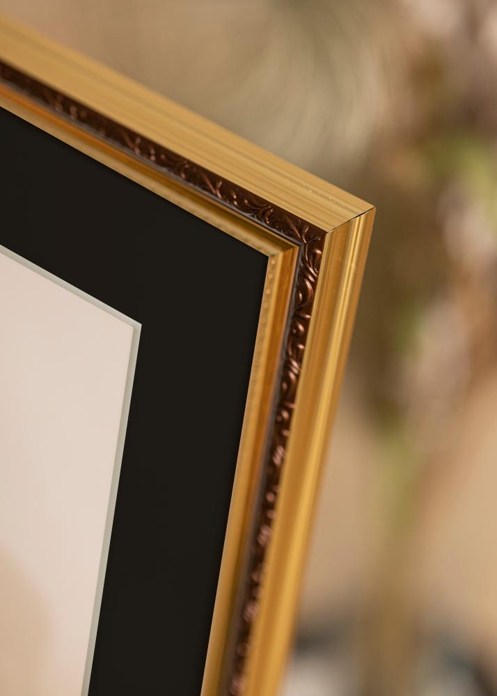 Ramme Abisko Gull 30x40 cm - Passepartout Svart 18x27 cm