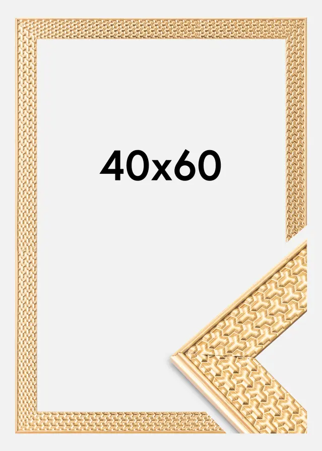 Ramme Grace Akrylglass Gull 40x60 cm