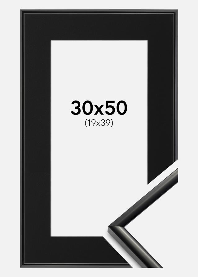 Ramme New Lifestyle Svart 30x50 cm - Passepartout Svart 20x40 cm