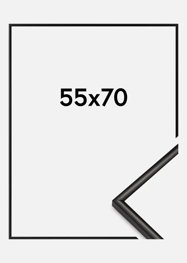 Ramme Scandi Akrylglass Matt Svart 55x70 cm