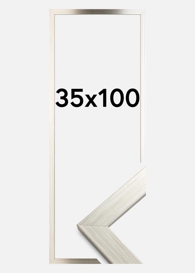 Ramme Silver Wood Akrylglass 35x100 cm