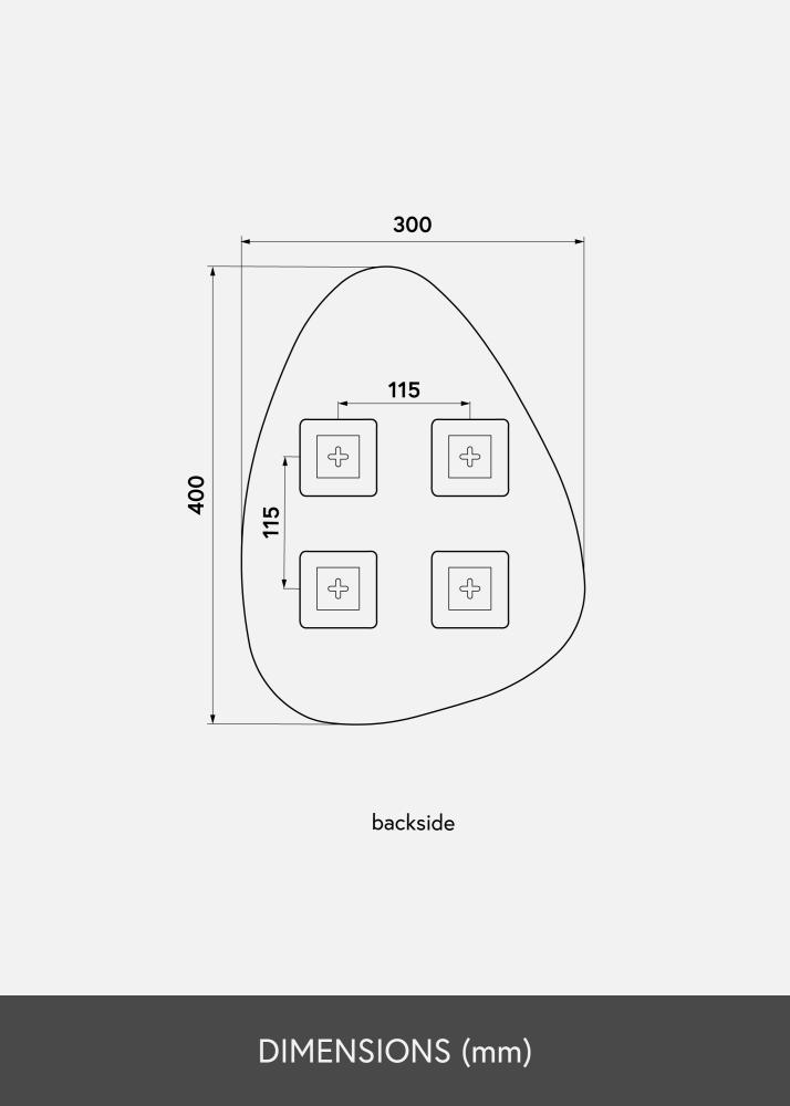 KAILA Speil Shape I Rose Gold 30x40 cm