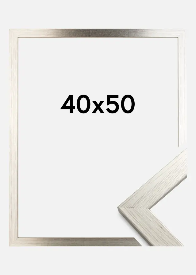 Ramme Silver Wood Akrylglass 40x50 cm