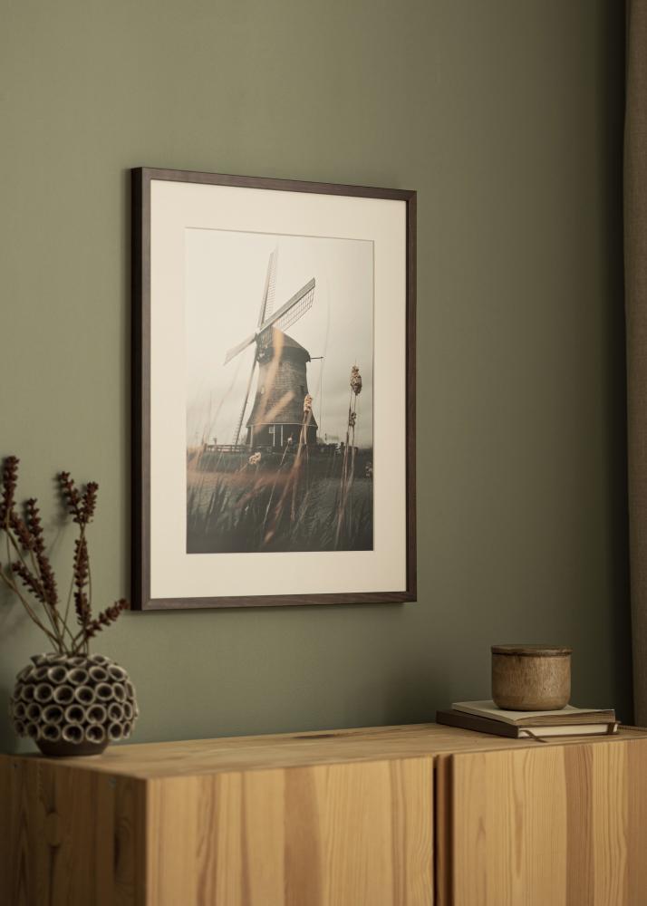 Ramme E-Line Akrylglass Valnøtt 50x50 cm