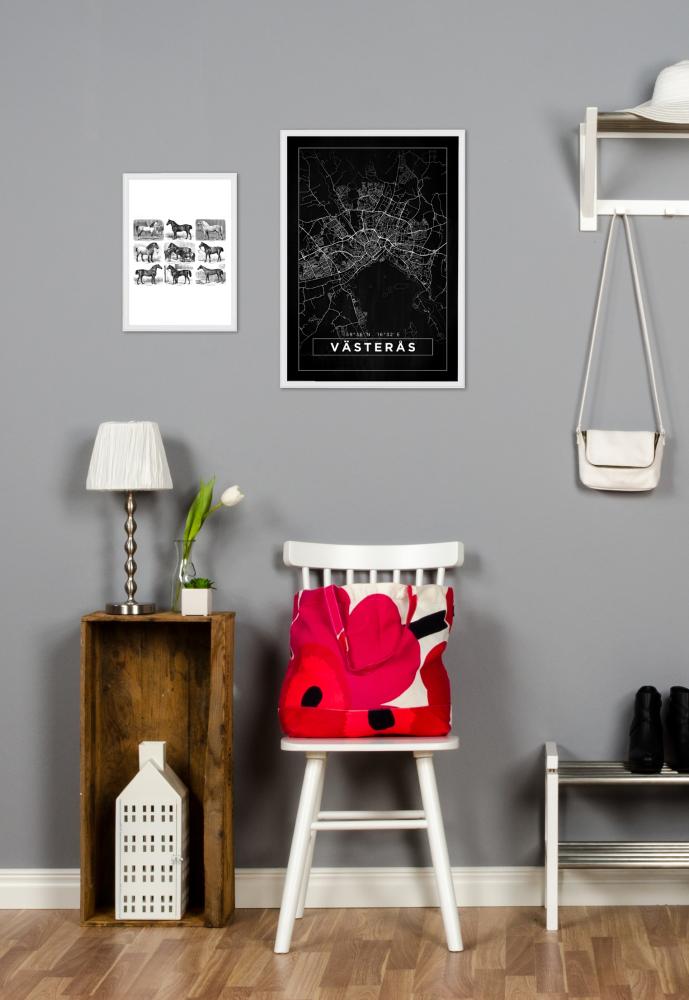 Kart - Västerås - Poster - Svart Plakat