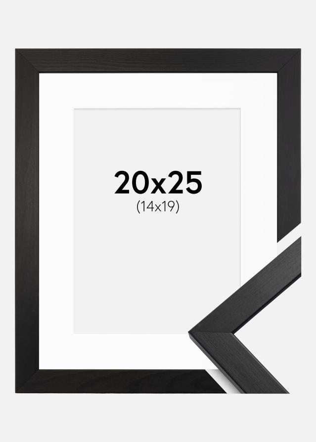 Ramme Stilren Svart 20x25 cm - Passepartout Hvit 15x20 cm
