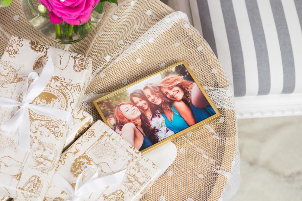 Ramme Slät Metall Gull 10x15 cm