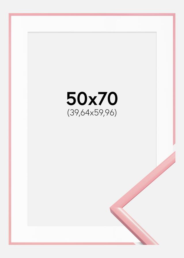 Ramme New Lifestyle Rosa 50x70 cm - Passepartout Hvit 16x24 inches