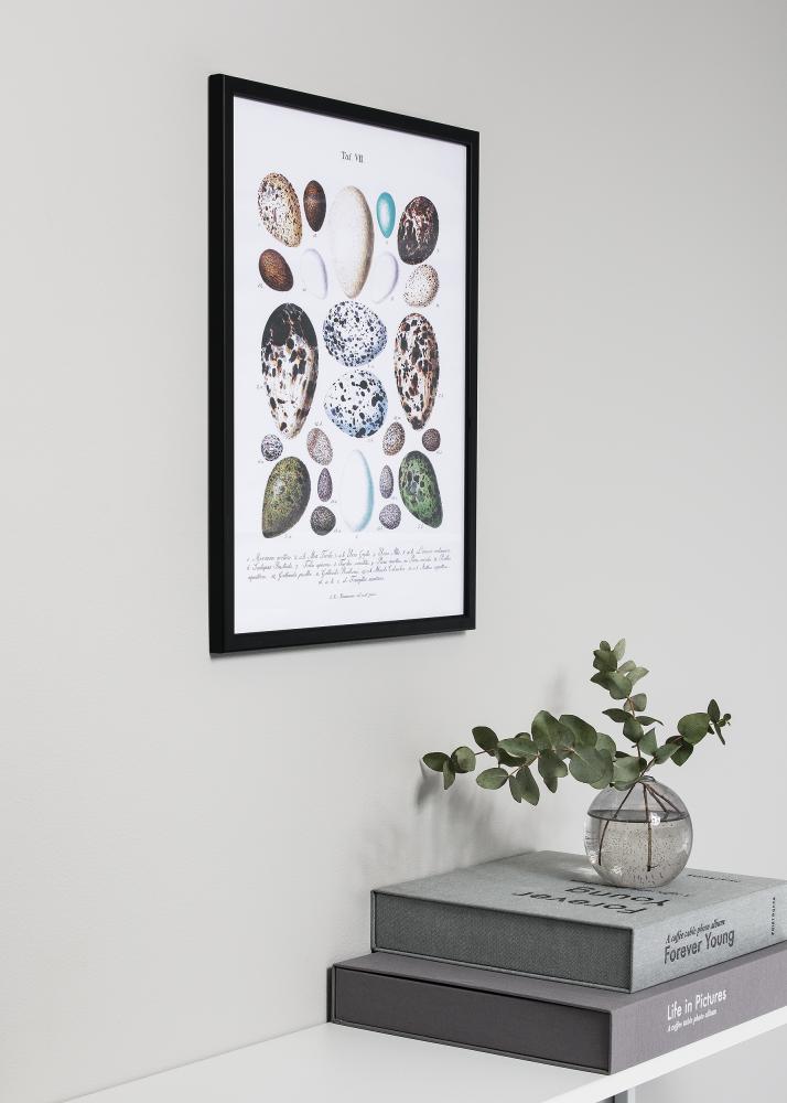 Ramme Slim Matt Antirefleksglass Svart 13x13 cm