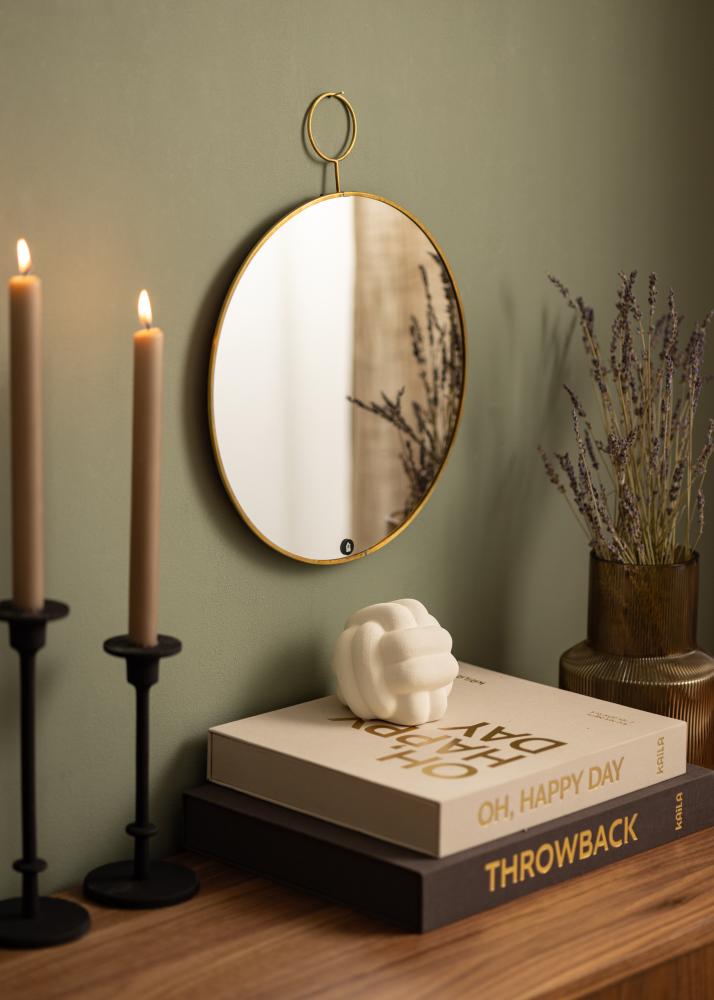 Speil House Doctor The Loop Messing 32 cm Ø