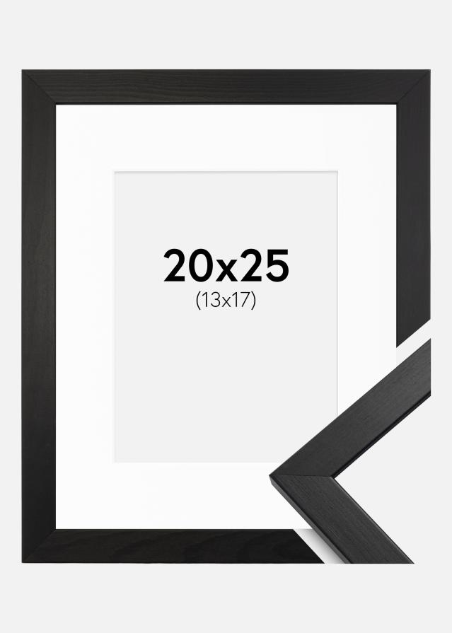 Ramme Stilren Svart 20x25 cm - Passepartout Hvit 14x18 cm