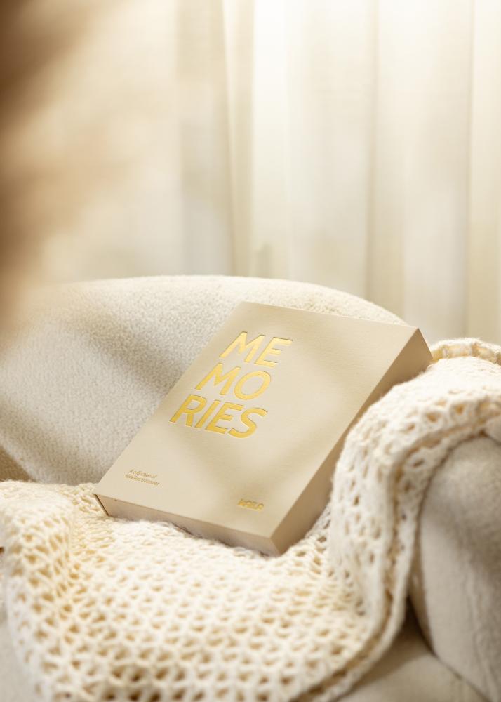 KAILA MEMORIES Cream - Coffee Table Photo Album (60 Svarte Sider / 30 Ark)