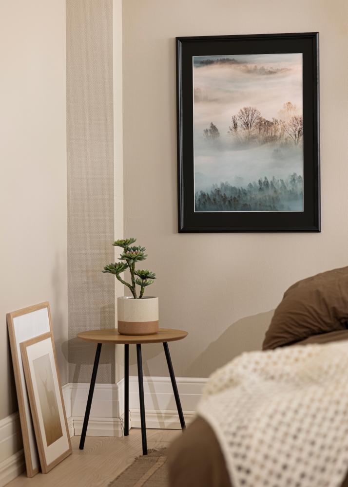 Ramme Siljan Svart 60x60 cm - Passepartout Svart 50x50 cm