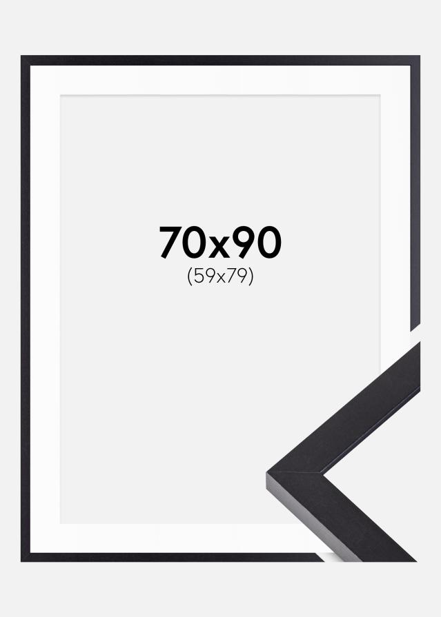 Ramme Selection Svart 70x90 cm - Passepartout Hvit 60x80 cm