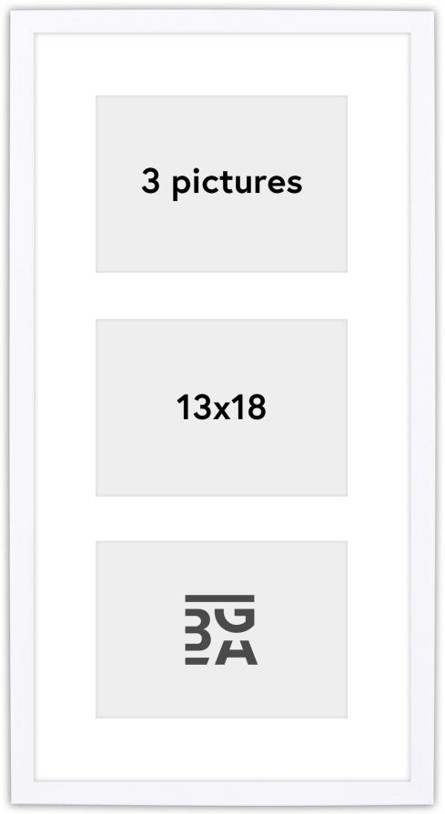 Edsbyn Collageramme X Hvit - 3 Bilder (13x18 cm)