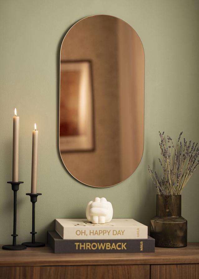 KAILA Speil Oval Rose Gold 35x70 cm