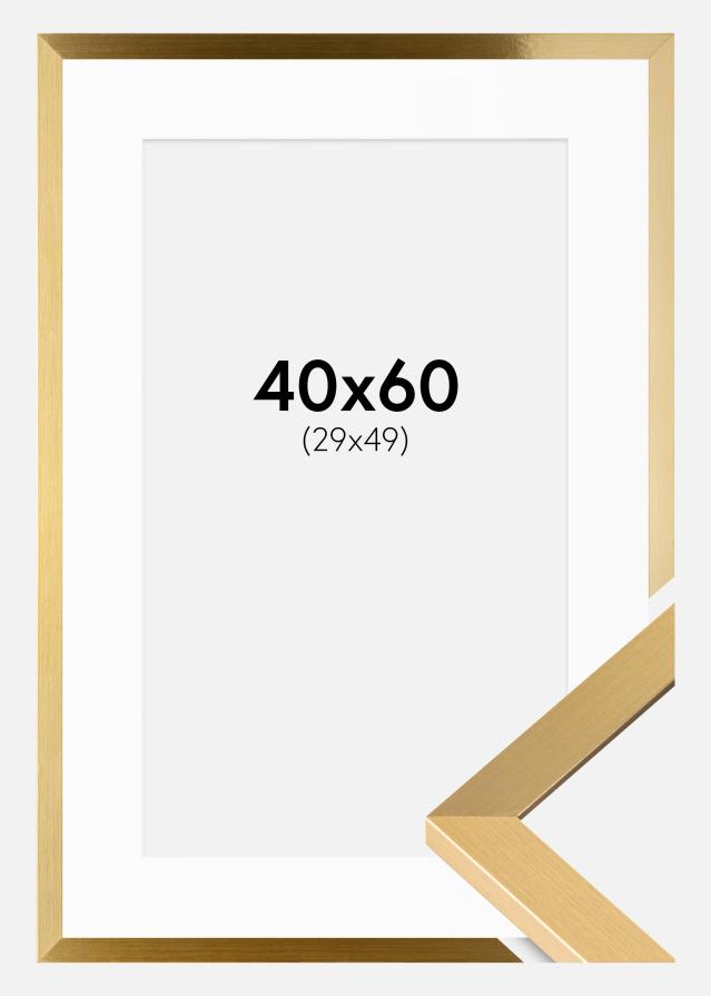 Ramme Selection Gull 40x60 cm - Passepartout Hvit 30x50 cm