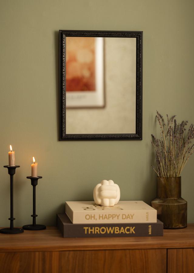 Speil Nostalgia Svart 30x40 cm