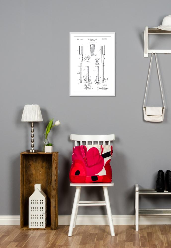 Patenttegning - Skrutrekker - Poster Plakat