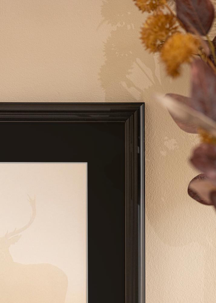 Ramme Siljan Svart 60x60 cm - Passepartout Svart 50x50 cm
