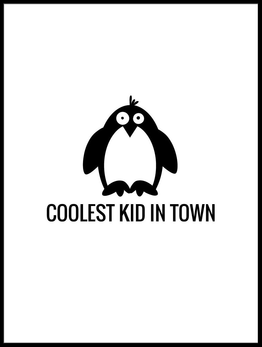 Pingvin Cool Plakat