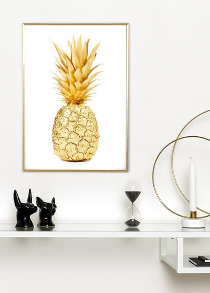 Gold Pineapple Plakat