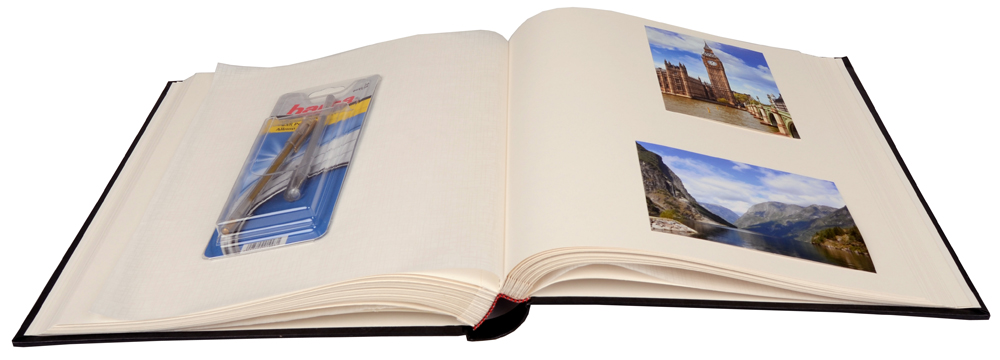 Henzo Basic Line Svart - 30x36 cm (80 Hvite Sider / 40 Ark)