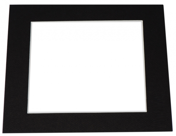 Kvadratisk svart passepartout