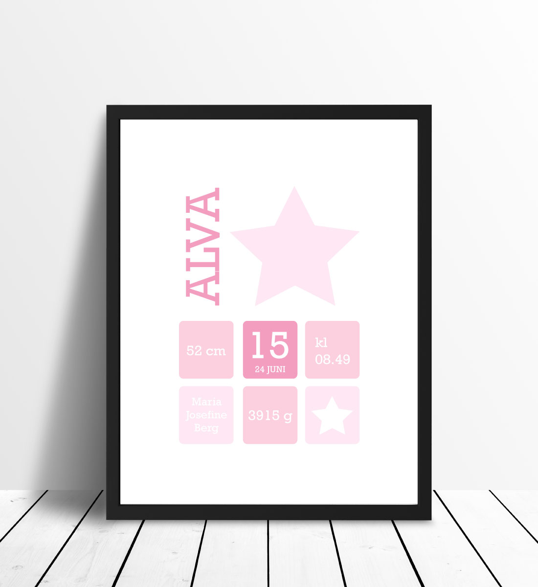 Star Birth Poster Pink