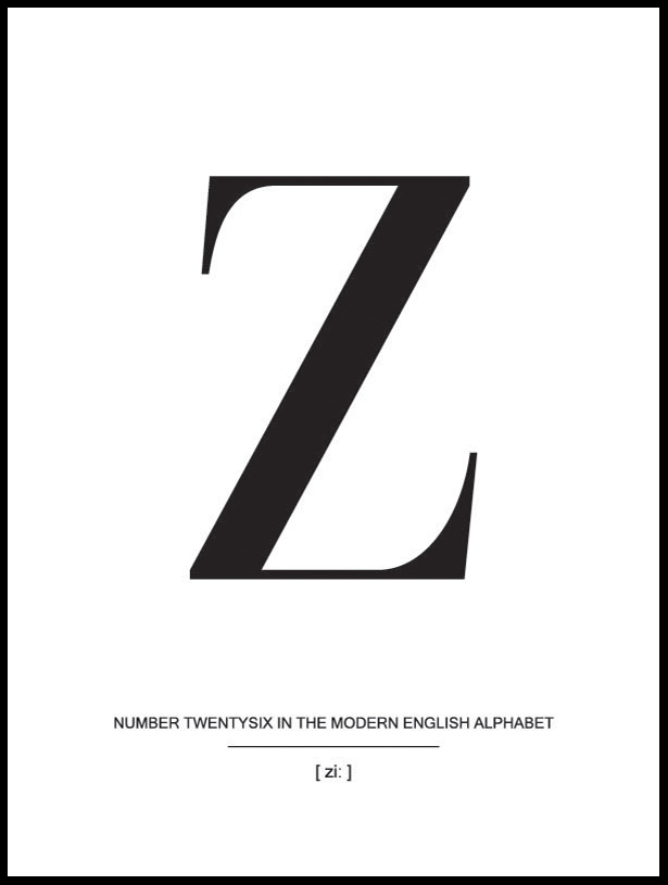 Letter Z Plakat